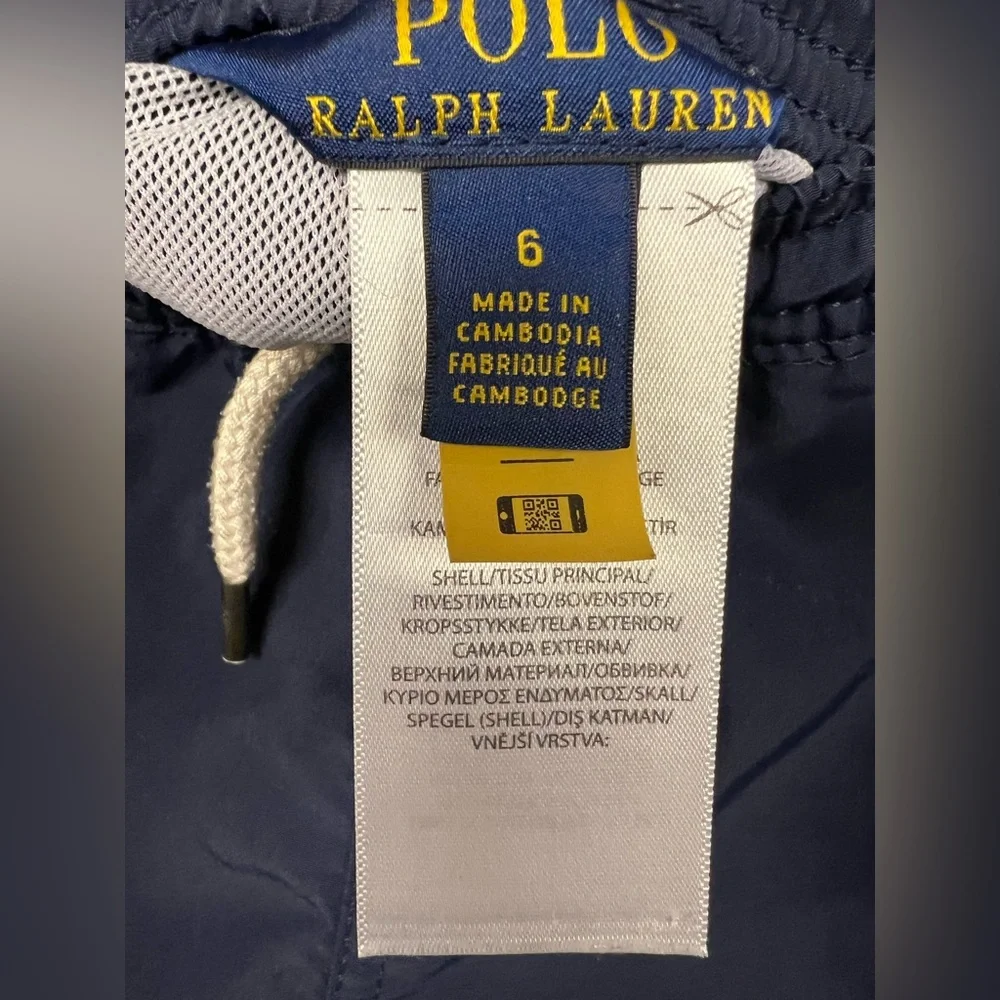 Polo by Ralph Lauren Blue - Embroidered logo Swim Trunks- Youth Size:‎ 6 - Picture 6 of 9